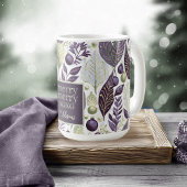 Paarse Groene Kerstmis Merry Pattern#21 ID1009 Koffiemok