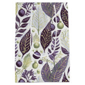 Paarse Groene Kerstmis Merry Pattern#21 ID1009 Medium Cadeauzakje (Achterkant)