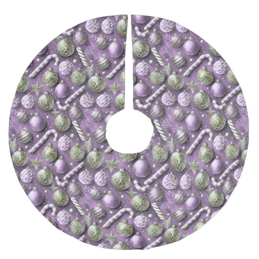 Paarse Groene Kerstmispatroon#12 ID1009 Kerstboom Rok (Voorkant)