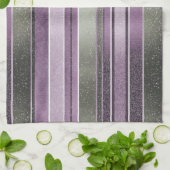 Paarse Groene Kerstmispatroon#27 ID1009 Theedoek (Gevouwen)