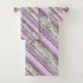 Paarse Groene Kerstmispatroon#28 ID1009 Bad Handdoek (Insitu)