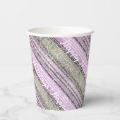 Paarse Groene Kerstmispatroon#28 ID1009 Papieren Bekers (Achterkant)