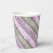 Paarse Groene Kerstmispatroon#28 ID1009 Papieren Bekers (Rechts)