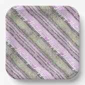 Paarse Groene Kerstmispatroon#28 ID1009 Papieren Bordje (Voorkant)