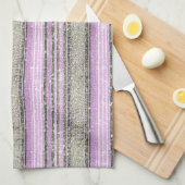 Paarse Groene Kerstmispatroon#28 ID1009 Theedoek (Quarter Fold)