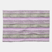 Paarse Groene Kerstmispatroon#28 ID1009 Theedoek (Horizontaal)