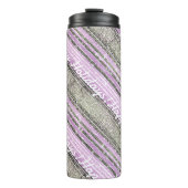 Paarse Groene Kerstmispatroon#28 ID1009 Thermosbeker (Voorkant)