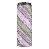 Paarse Groene Kerstmispatroon#28 ID1009 Thermosbeker (Achterkant)