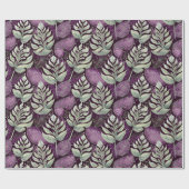 Paarse Groene Kerstmispatroon#29 ID1009 Cadeaupapier (Vlak)