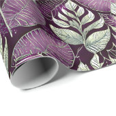 Paarse Groene Kerstmispatroon#29 ID1009 Cadeaupapier (Rol Hoek)