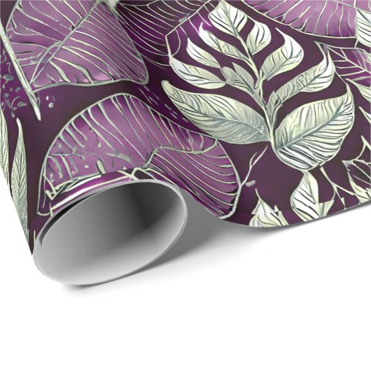 Paarse Groene Kerstmispatroon#29 ID1009 Cadeaupapier (Rol Hoek)