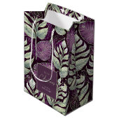 Paarse Groene Kerstmispatroon#29 ID1009 Medium Cadeauzakje (Voorkant Gekanteld)