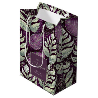 Paarse Groene Kerstmispatroon#29 ID1009 Medium Cadeauzakje