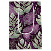 Paarse Groene Kerstmispatroon#29 ID1009 Medium Cadeauzakje (Achterkant)