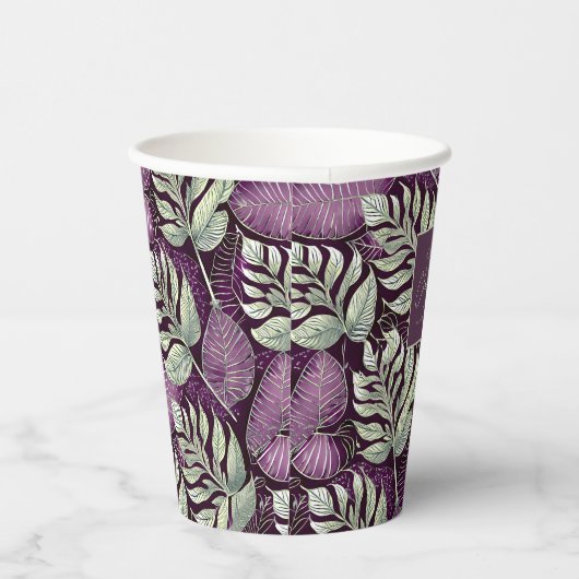 Paarse Groene Kerstmispatroon#29 ID1009 Papieren Bekers (Rechts)