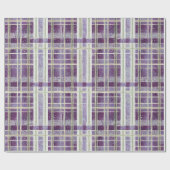 Paarse Groene Kerstmispatroon#2 ID1009 Cadeaupapier (Vlak)