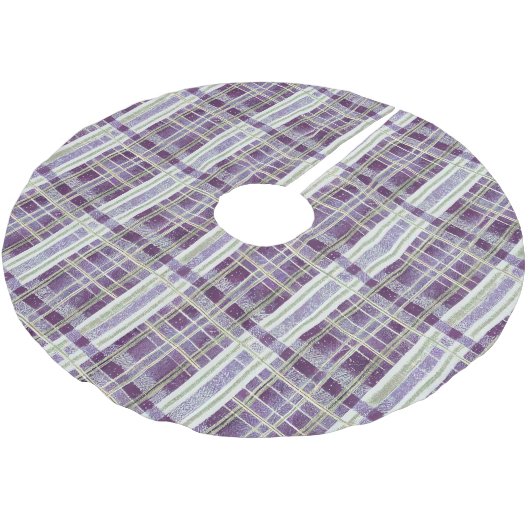 Paarse Groene Kerstmispatroon#2 ID1009 Kerstboom Rok (Gekanteld)