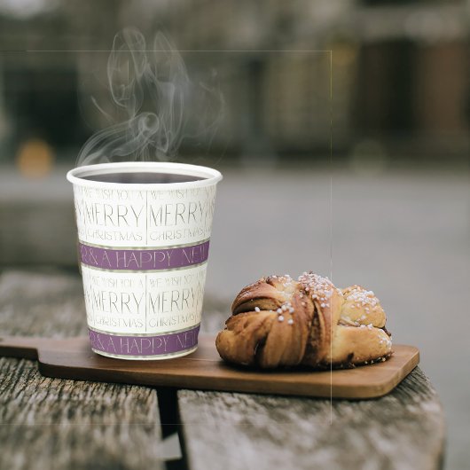 Paarse Groene Kerstmispatroon#35 ID1009 Papieren Bekers