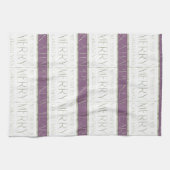 Paarse Groene Kerstmispatroon#35 ID1009 Theedoek (Horizontaal)