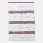 Paarse Groene Kerstmispatroon#35 ID1009 Theedoek (Verticaal)