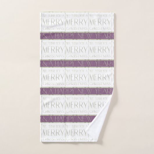 Paarse Groene Kerstmispatroon#35b ID1009 Bad Handdoek (Handdoek)