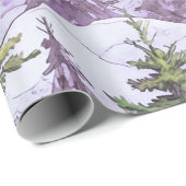 Paarse Groene Kerstmispatroon#4 ID1009 Cadeaupapier (Rol Hoek)