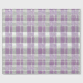 Paarse Groene Kerstmispatroon#7 ID1009 Cadeaupapier (Vlak)