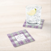 Paarse Groene Kerstmispatroon#7 ID1009 Kartonnen Onderzetters (Insitu)