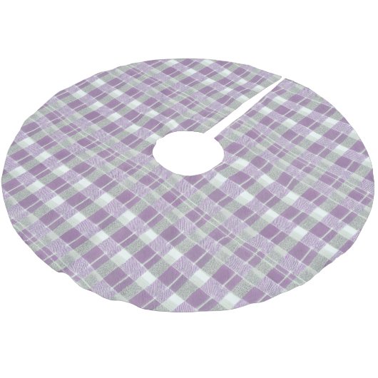 Paarse Groene Kerstmispatroon#7 ID1009 Kerstboom Rok (Gekanteld)