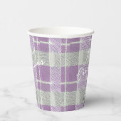 Paarse Groene Kerstmispatroon#7 ID1009 Papieren Bekers (Rechts)