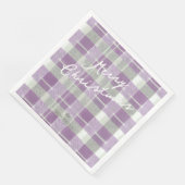 Paarse Groene Kerstmispatroon#7 ID1009 Servet (Hoek)