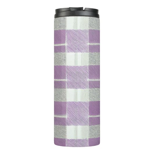 Paarse Groene Kerstmispatroon#7 ID1009 Thermosbeker (Achterkant)