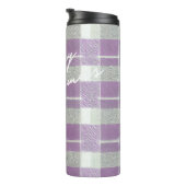 Paarse Groene Kerstmispatroon#7 ID1009 Thermosbeker (Geroteerd rechts)
