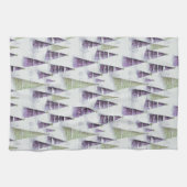 Paarse Groene Kerstmispatroon#8 ID1009 Theedoek (Horizontaal)