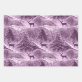 Paarse groene kerstpatronen #13#29#33 ID1009 Inpakpapier Vel (Voorkant 2)