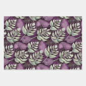 Paarse groene kerstpatronen #13#29#33 ID1009 Inpakpapier Vel (Voorkant)