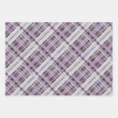 Paarse groene kerstpatronen #2#8#32 ID1009 Inpakpapier Vel (Voorkant)