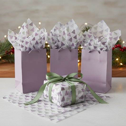 Paarse Groene Kerstpatroon#24 ID1009 Tissuepapier