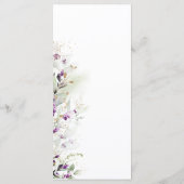 Paarse groene lavendel Baby shower Menu (Achterkant)