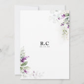 Paarse groene lavendel Baby shower uitnodiging (Achterkant)