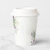 Paarse groene lavendel Baby showers papieren beker (Achterkant)