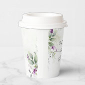 Paarse groene lavendel Baby showers papieren beker (Rechts)