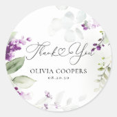 Paarse groene lavendel dank u Sticker (Voorkant)