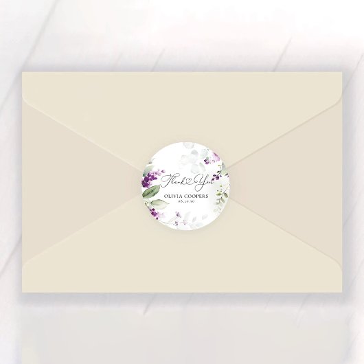 Paarse groene lavendel dank u Sticker