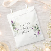 Paarse groene lavendel gunsttas bedankzakje (Geknipt)