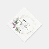 Paarse groene lavendel papieren servetten (Hoek)