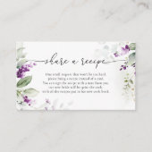 Paarse groene lavendel recept aanvraag Kaart (Voorkant)