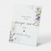 Paarse groene lavendel recept Kaart teken Reclamebord Met Voetstuk (Voorkant)