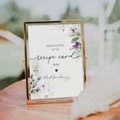 Paarse groene lavendel recept Kaart teken Reclamebord Met Voetstuk