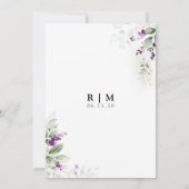 Paarse groene lavendel Save the Date Kaart (Achterkant)